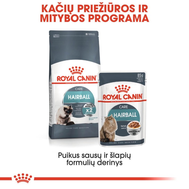 Royal Canin 2kg juuste pallide hooldus kassidele
