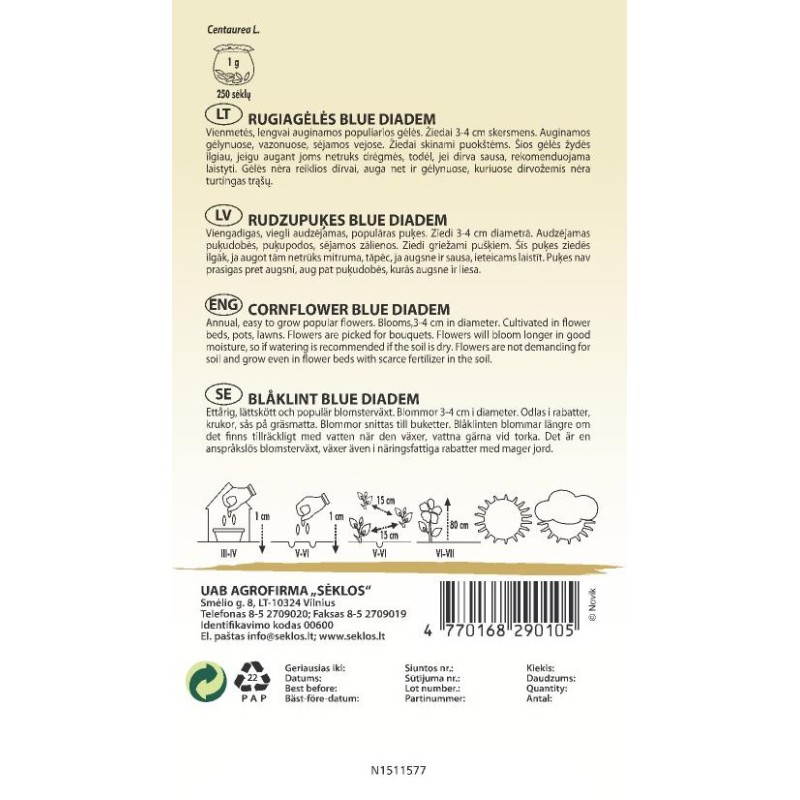 Rukkilill Blue Diadem