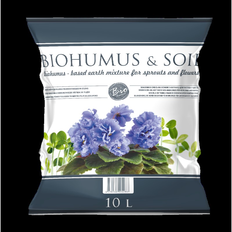 Biohumus põhine muld idandamiseks ja lillede jaoks