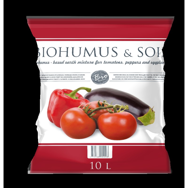 Biohumus põhine muld tomatitele, paprikatele ja baklažaanidele