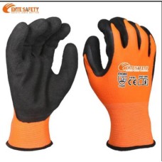 Перчатки с латексным покрытием, оранжевые, D11