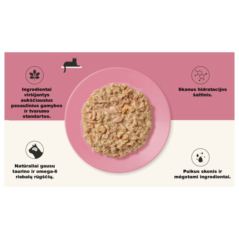 Applaws tuunikala filee koos Atlandi krevetiga 70g kassidele