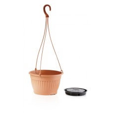 Пластиковый подвесной горшок, коричневый, 26 см