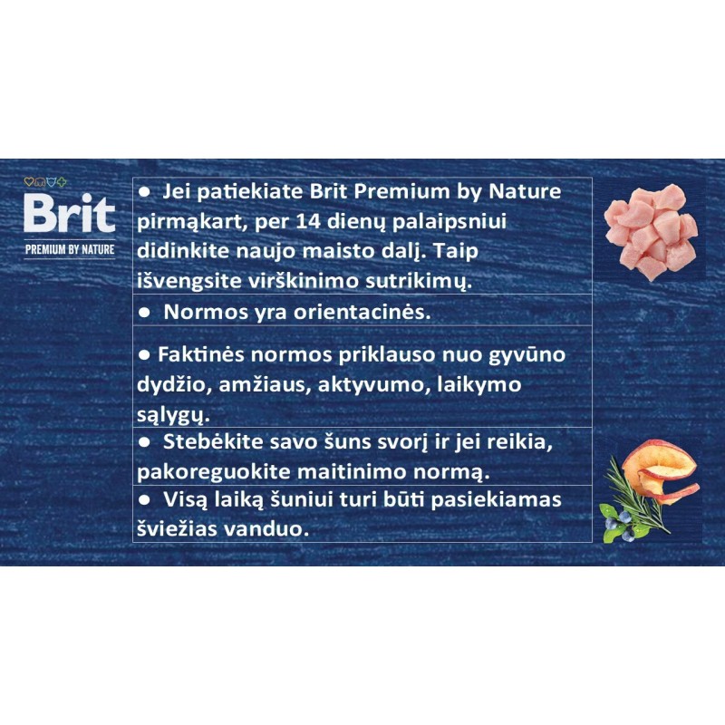 Brit Premium Nature täissööt täiskasvanud väikestele koertele 1kg