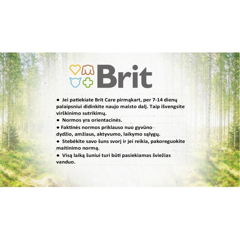 Brit Care Sensitiivne Hirveliha ja Kartul 12kg Koertele