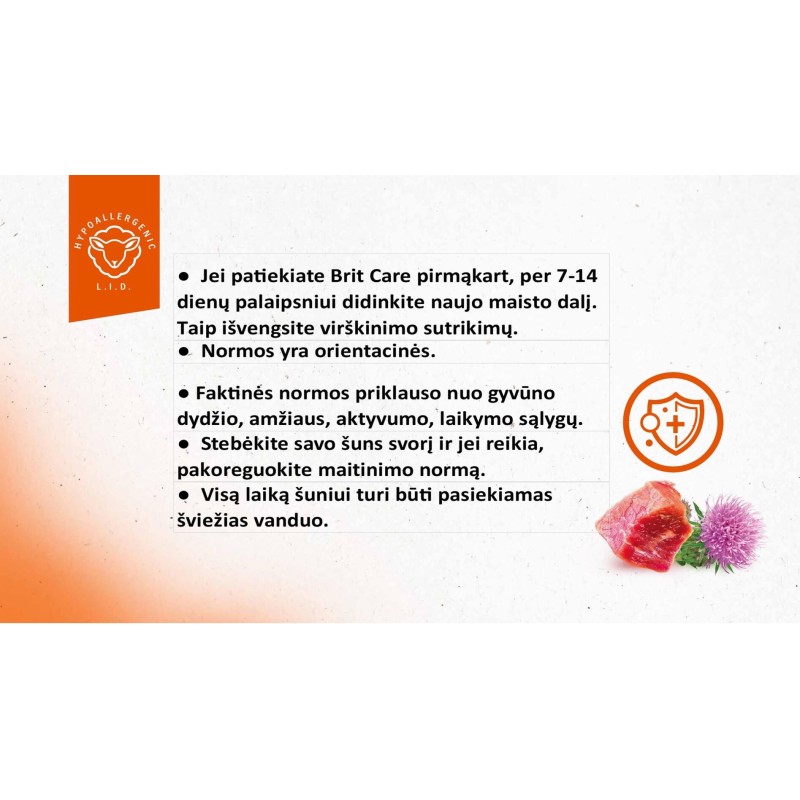 Brit Care täiskasvanud väikeste tõugude lambaliha ja riis 7 kg