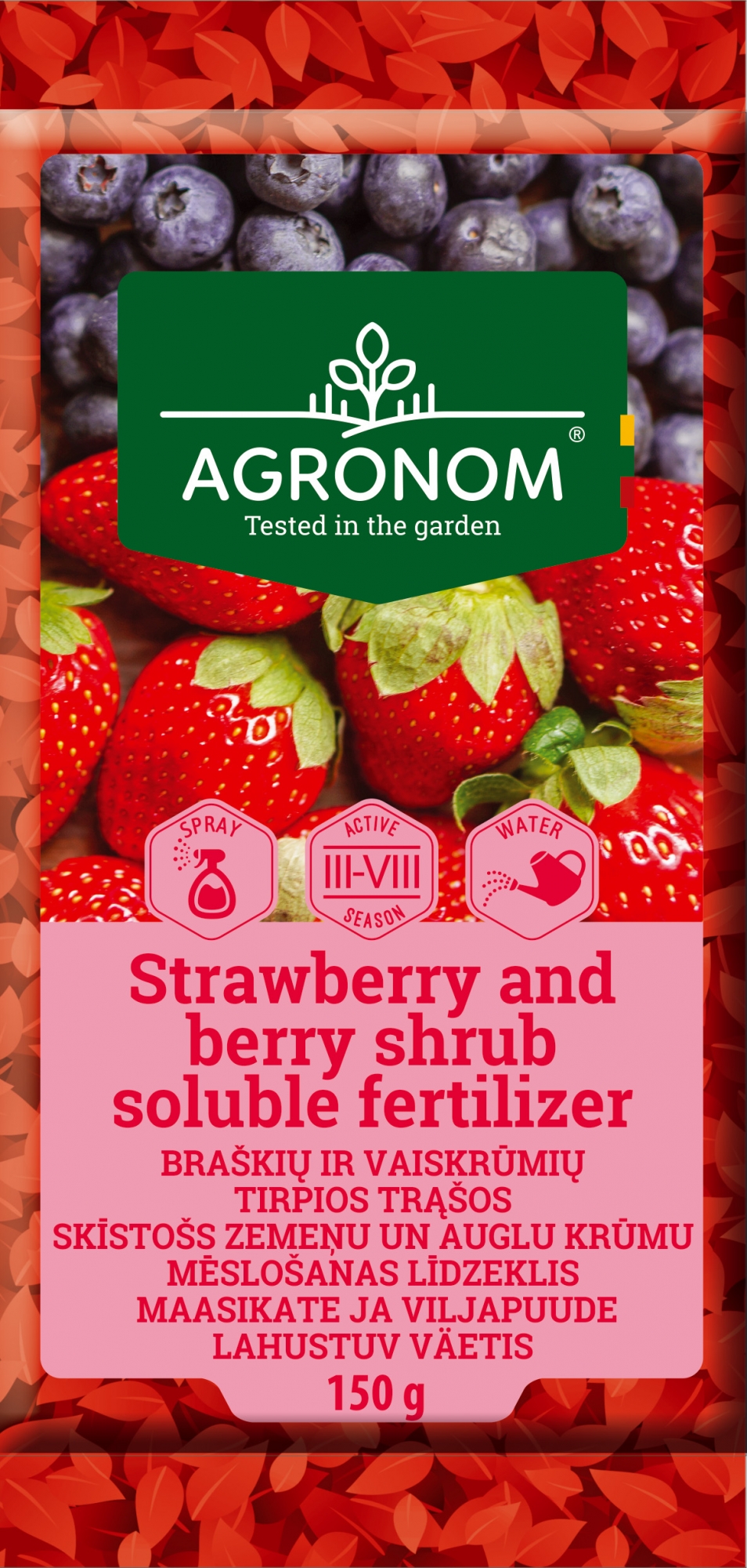 Vees lahustuv väetis maasikatele ja marjapõõsastele 0,15 kg